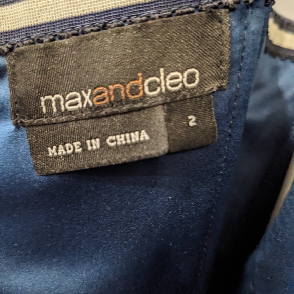 Navy blue floor length gown. - Picture 2 of 4